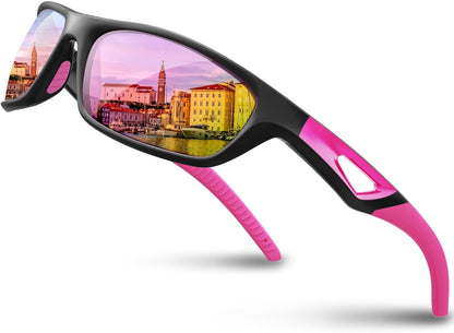 Polarized Sports Sunglasses Driving Sunglasses Shades for Men Women Tr90 Frame for Cycling Fishing Running RB831