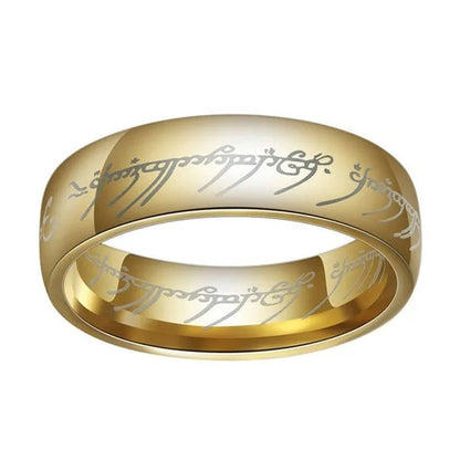 Fashion Jewelry Lord of The Rings Stainless Steel Men Women LOTR The One Band Ring