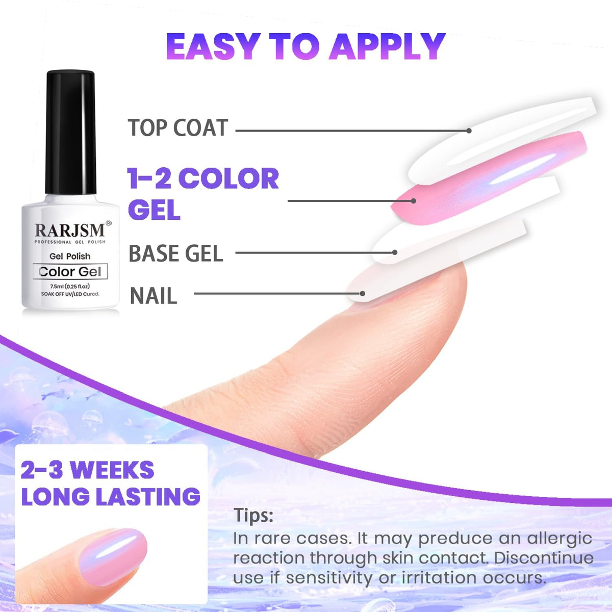 Pearlescent Gel Nail Polish Set Mermaid Dreams Iridescent Shell Glitter Gel Polish 6 Colors Pink Blue Green Purple Gold Shimmer Swirl Thread Effect Soak off LED UV Curing Requires Home Salon