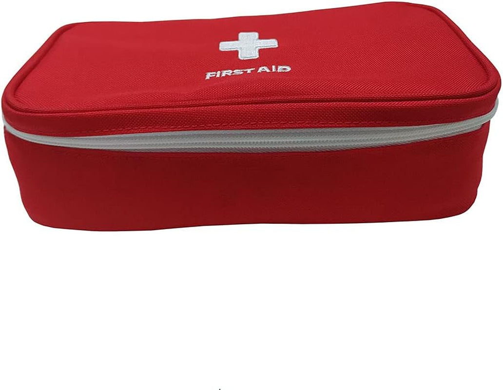 Red First Aid Bag Empty, First Aid Kit Empty Small Mini First Aid Kits Emergency Hiking Backpacking Camping Travel