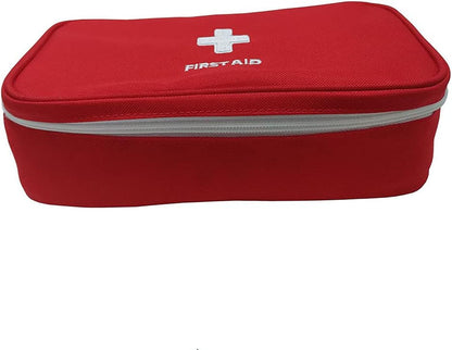 Red First Aid Bag Empty, First Aid Kit Empty Small Mini First Aid Kits Emergency Hiking Backpacking Camping Travel