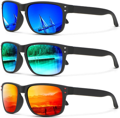Polarized Sunglasses for Men and Women Vintage Style Sun Glasses for Fishing Running Driving with UV Protection
