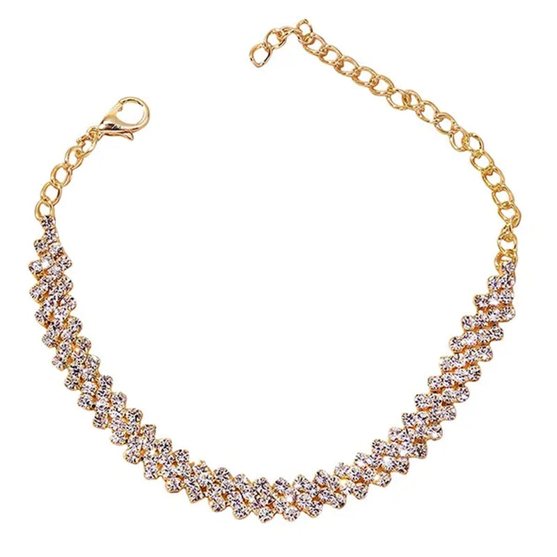 Women Ankle Bracelet Rhinestone Anklet Beach Ankle Bracelet Crystal Diamond Bracelets Gifts Ankle Bracelet Crystal Ankle Bracelet