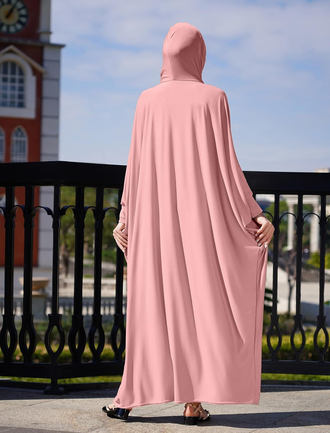 Women Abaya Dubai Prayer Full Cover Hijab Dress Dolman Sleeve Muslim One Piece Robe Clothes