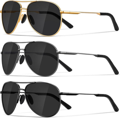 Sunglasses Men Polarized Aviator Sunglasses for Men Women Fishing Driving Sun glasses Metal Frame UV400 Protection