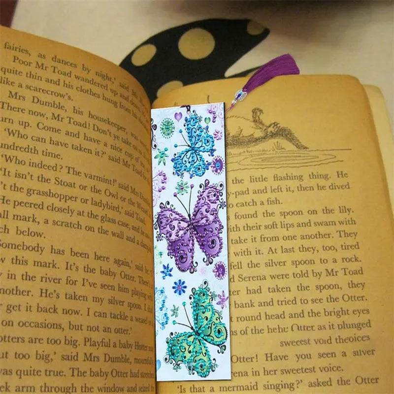 20 Types New Diy Leather Book Marks Special Shaped Diamond Painting Tassel Bookmarks Crafts Gifts For Christmas