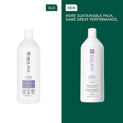 Hydra Source Shampoo - Softens & Adds Shine, for Dry Hair, Infused with Micro-Filtered Aloe Vera & Fermented Hyaluronic Acid, Vegan & Paraben-Free, Packaging May Vary