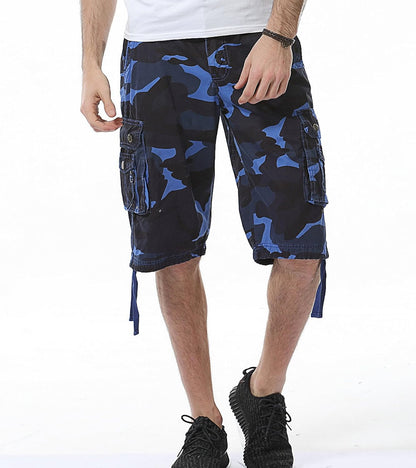 Mens Cargo Shorts Cotton Relaxed Fit Camouflage Camo Cargo Short