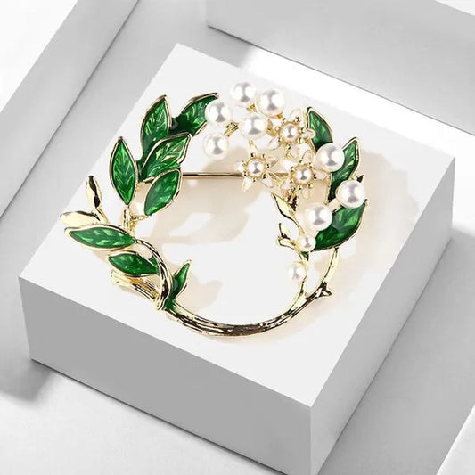 Stylish simple corsage dripping enamel alloy gardenia brooch Pin women's pin accessories