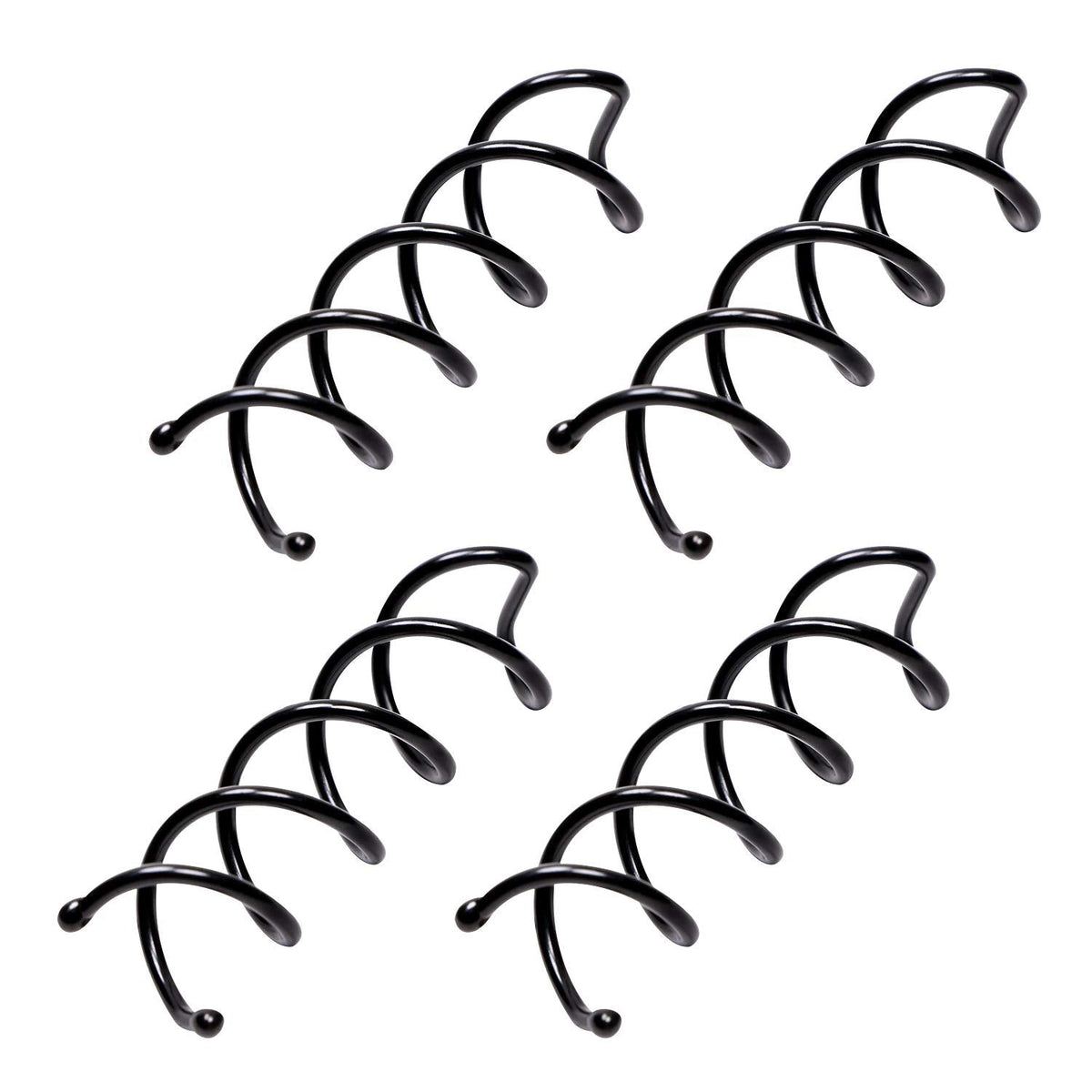 4Pcs 1.88 Inch Length Spiral Hair Pin Spin Twist Pin for Women DIY Hair Style, Black