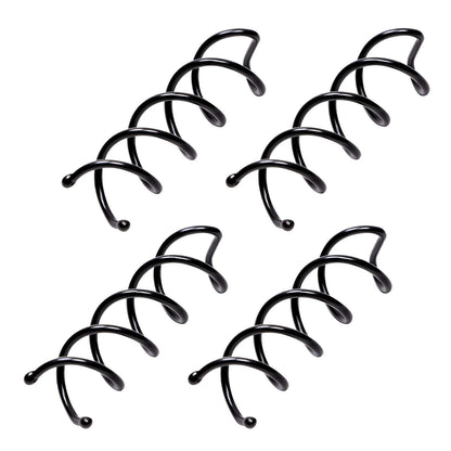 4Pcs 1.88 Inch Length Spiral Hair Pin Spin Twist Pin for Women DIY Hair Style, Black