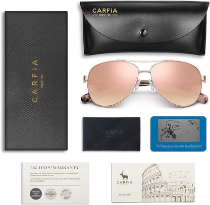 Polarized Sunglasses for Women UV Protection Ultra-Lightweight Metal Frame Woman's Shades CA3216