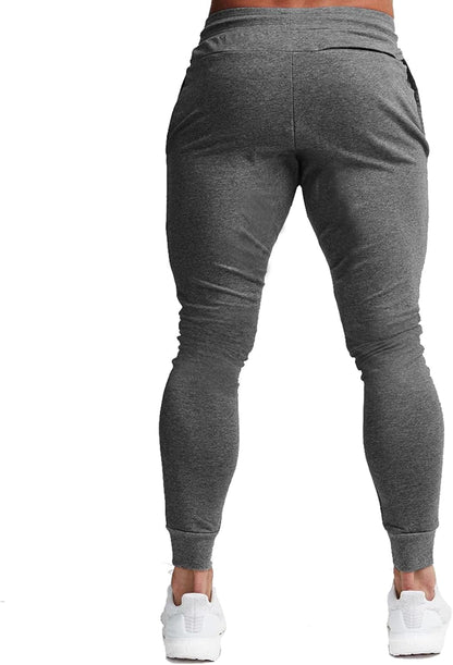Men'S Slim Joggers Workout Pants for Gym Running and Bodybuilding Athletic Bottom Sweatpants with Deep Pockets