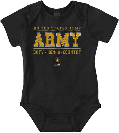 US Army Soldiers Duty Honor USA Baby Romper Boys or Girls