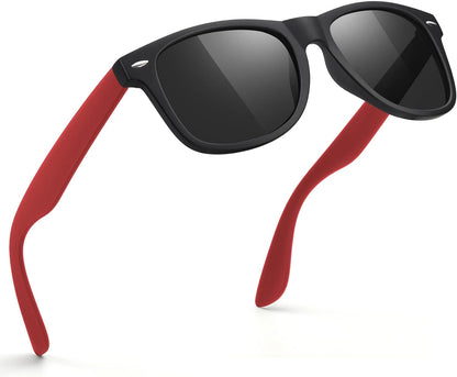 Sunglasses Men Polarized Sunglasses for Mens and Womens,Black Retro Sun Glasses Driving Fishing UV Protection