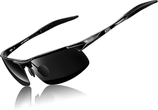 Men'S Fashion Driving Polarized Sunglasses for Men - Al-Mg Metal Ultralight Frame