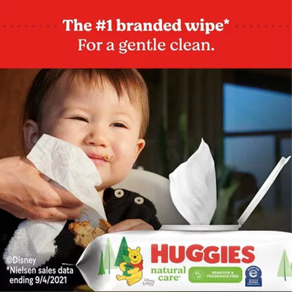Huggies Natural Care Sensitive Baby Wipes, Fragrance Free, 17 Pk., 1088 Wipes