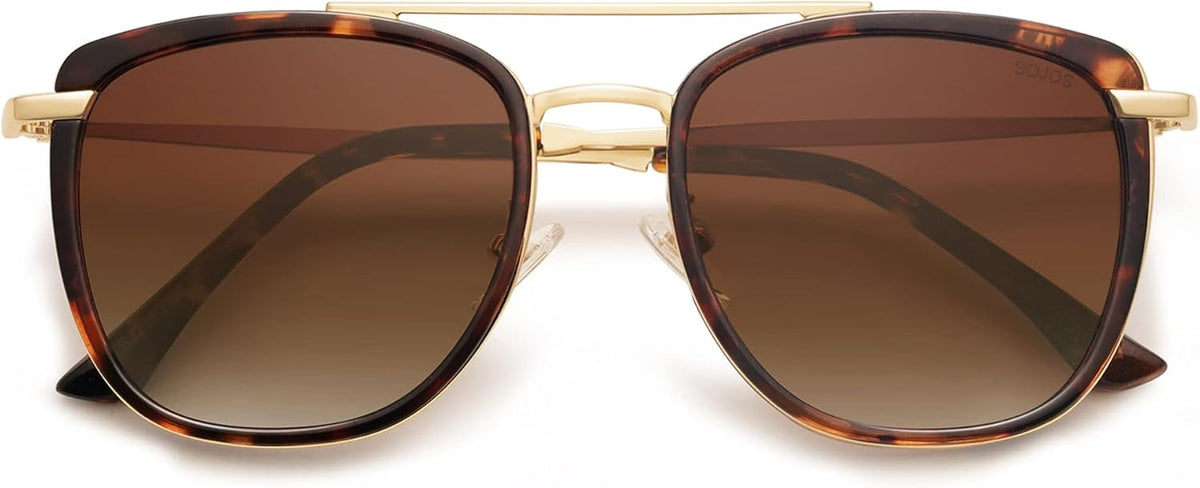 Retro Aviator Square Polarized Sunglasses for Women Men,Vintage Women'S Sun Glasses Shades UV400 SJ2180