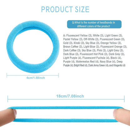 100PCS Elastic Hair Ties, Seamless Hair Band, Ponytail Holder No Crease Damage, Cotton Bands, Hair Scrunchies for Thick Thin Hair, Hair Accessories for Women