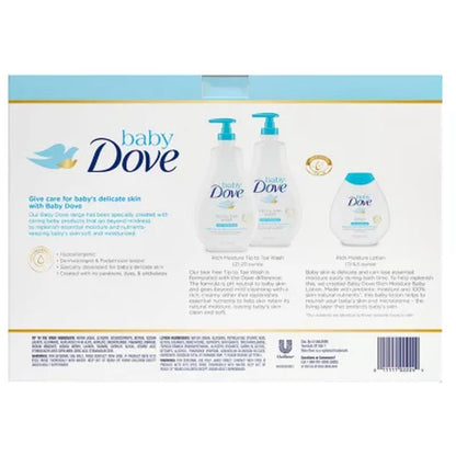 Baby Dove Wash and Lotion (2 - 20 Fl. Oz. & 1 - 6.5 Fl. Oz.)