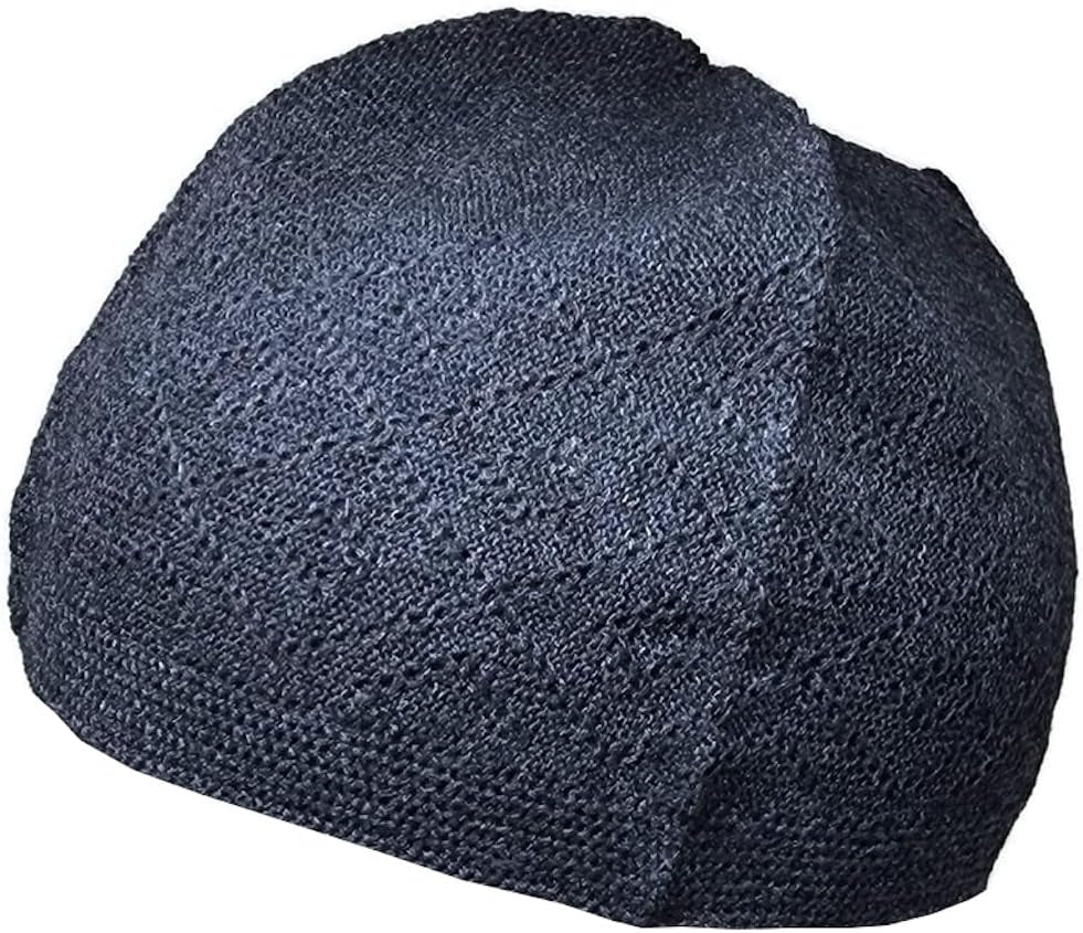 Pack 6 Colors Muslim Beanie Prayer Cap Amn-334 Islam Kufi Hat Knit Crochet Taqiyah Takke Skull Topi Headware Eid Ramadan Gift
