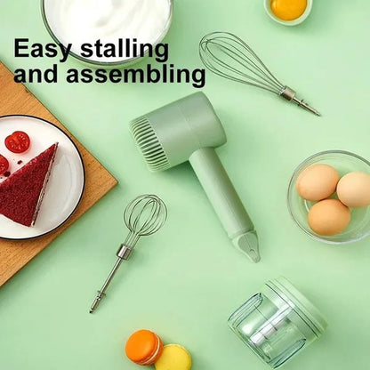 Wireless 3 Speed Mini Mixer Electric Food Blender Handheld Egg Beater Automatic Cream Food Cake Baking Dough Hand Mixer Electric
