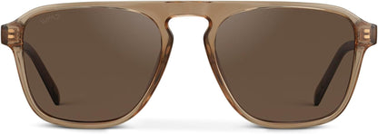 Polarized Modern Aviator One-Bridge Square Mens Sunglasses