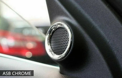 Car Inetrior Front Door Stereo Speaker Protector Decoration Ring ABS Cover Fit for Jeep Grand Cherokee 2011 2012 2013 up Chrome