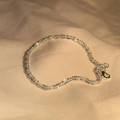 Women's Necklace Men's 16"-30" 3mm Shiny Ice Chain Necklace Chain Wedding Engagement Couple Jewelry