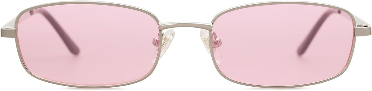 Small Y2k Narrow Rectangle Sunglasses Womens Mens Retro 80s 90s UV400 Sunnies SJ1187