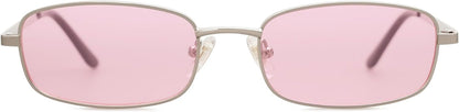 Small Y2k Narrow Rectangle Sunglasses Womens Mens Retro 80s 90s UV400 Sunnies SJ1187