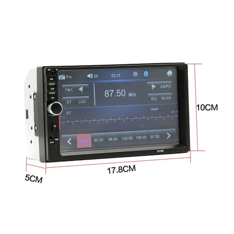 Amprime 2 Din Car Radio 7" LCD Touch Screen Autoradio 7018B Multimedia Player Bluetooth Car Stereo Radio Support Mirror-Link Rear View Camera