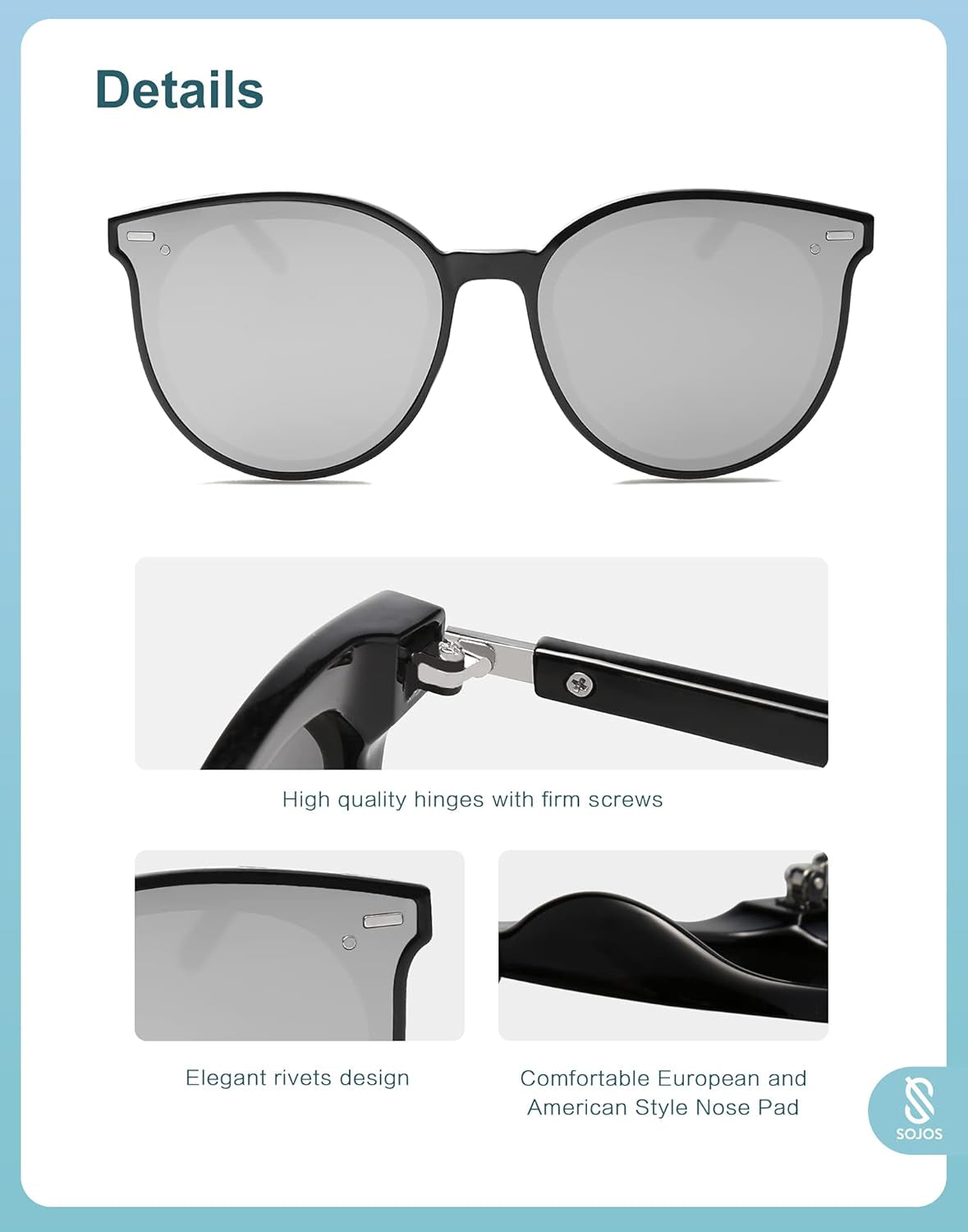 Sunglasses Womens Trendy 2025 Classic round Retro Vintage Shades Large Frame Sunnies SJ2067