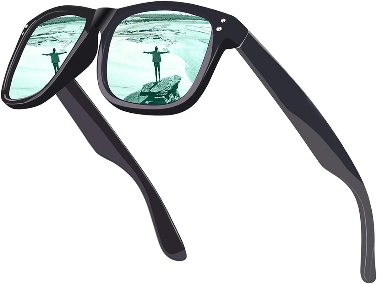 Polarized Sunglasses for Men Driving Sun glasses Shades 80's Retro Style Design Square