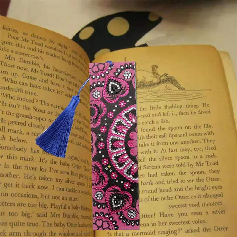 20 Types New Diy Leather Book Marks Special Shaped Diamond Painting Tassel Bookmarks Crafts Gifts For Christmas
