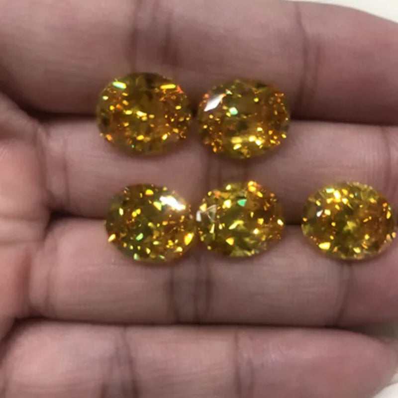 Natural Unheated AAAA 7.50 Cts AAAAA Gemstone Yellow Sapphire 10x12mm Oval Cut Gem Sri-Lanka VVS Loose Gemstone Jewelry