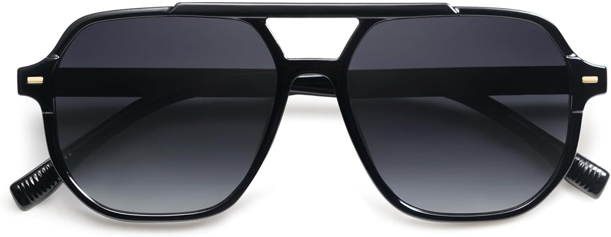 Retro Trendy Aviator Polarized Sunglasses Men Women Vintage 70s Square Stylish Frame Sun Glasses SJ2283