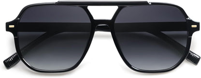 Retro Trendy Aviator Polarized Sunglasses Men Women Vintage 70s Square Stylish Frame Sun Glasses SJ2283
