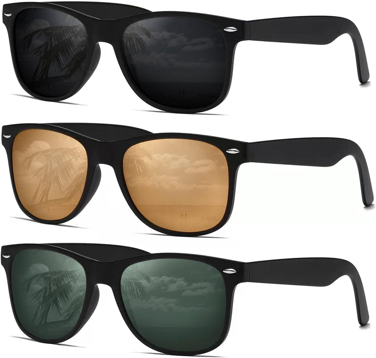 Sunglasses Men Polarized Sunglasses for Womens Trendy Retro Mirror Lens for Driving Fishing UV400 Protection