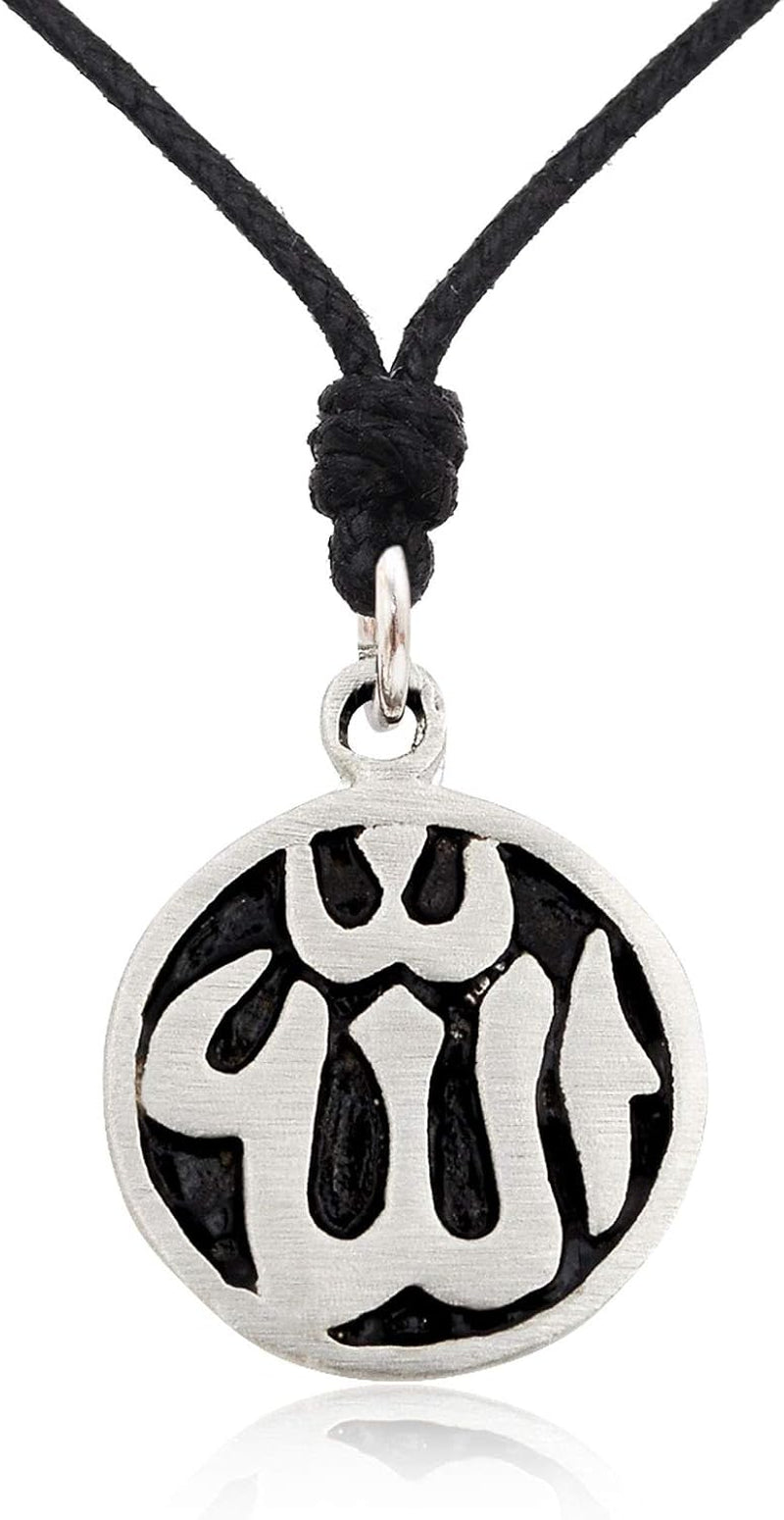 Vietguild New Islam Allah Muslim Quran Silver Pewter Charm Necklace Pendant Jewelry