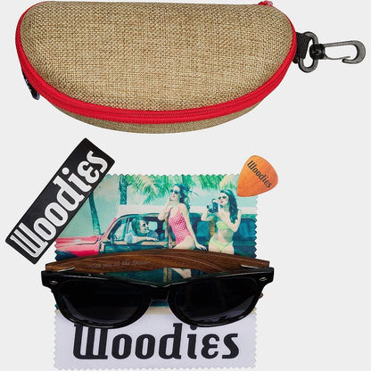 Walnut Wood Sunglasses with Dark Polarized Lenses for Men and Women | 100% UVA/UVB Ray Protection