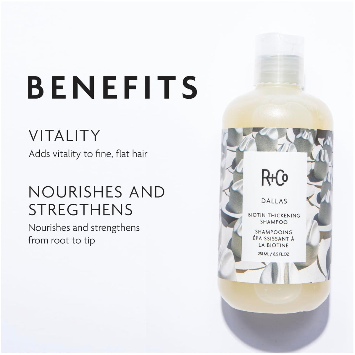 Dallas Thickening Shampoo | Biotin for Hair Growth, Thickening, + Strengthening | Vegan + Cruelty-Free |