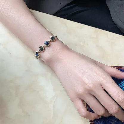Adjustable Five-circle Rhinestone Bracelet