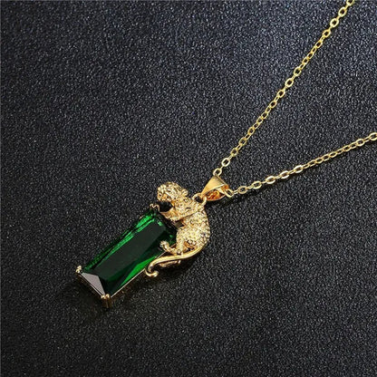 1 PCS European and American Fashion Gemstone Pendant Ladies Necklace Wedding Jewelry