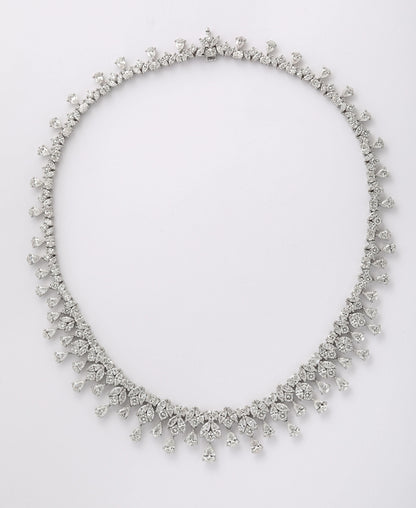 Diamond Scene 45.73ct Multi-Shape Diamond Platinum Choker Statement Necklace