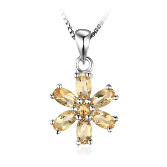 Majesty Diamonds MDS170191 1.33 CTW Oval Yellow Citrine Fancy Pendant Necklace in .925 Sterling Silver