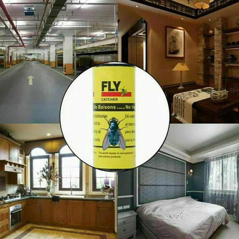 4/8/12/16/20 Rolls Sticky Fly Trap Glue Paper Insect Bug Catcher Strip Glue Paper Catcher Traps Fly Bug Household Flies Sticker