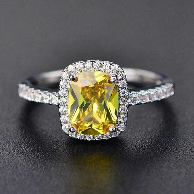 Sterling Silver Rings Brand Fine Jewelry Natural Sapphire Gemstones Opal Birthstone Bride Princess Wedding Engagement Strange Ring