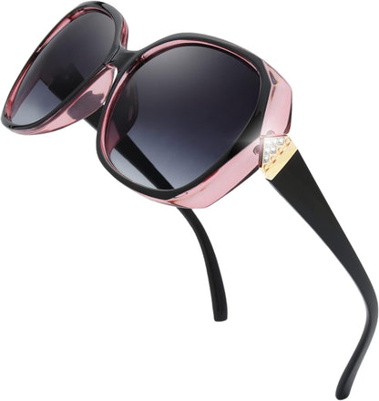 Women's Oversized Square Jackie O Cat Eye Hybrid Butterfly Fashion Sunglasses - Exquisite Packaging