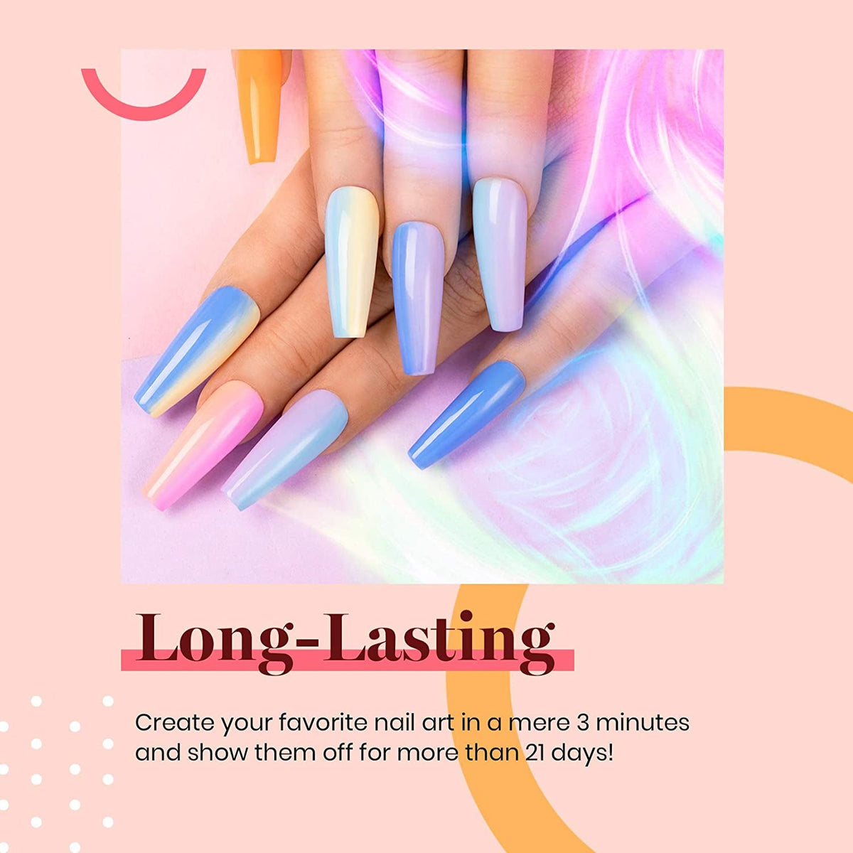 Beetles Jelly Crystal Gel Nail Polish Set, 6 Colors Neon Blue Purple Rainbow Yellow Green Orange Gel Polish Kit Uv LED Dryer Cured Spring Summer Nail Trend Gel Nail Art Kit Gifts for Women
